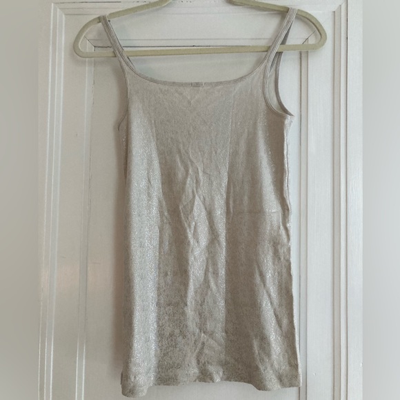 J. Crew | Silver Metallic Strappy Extra Long Strappy Tank Top - Picture 4 of 6